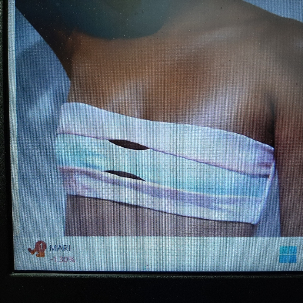 PQ Swim Cut out Bandeau Swim top   Unique no two are alike Size 10-12